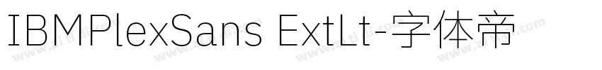 IBMPlexSans ExtLt字体转换